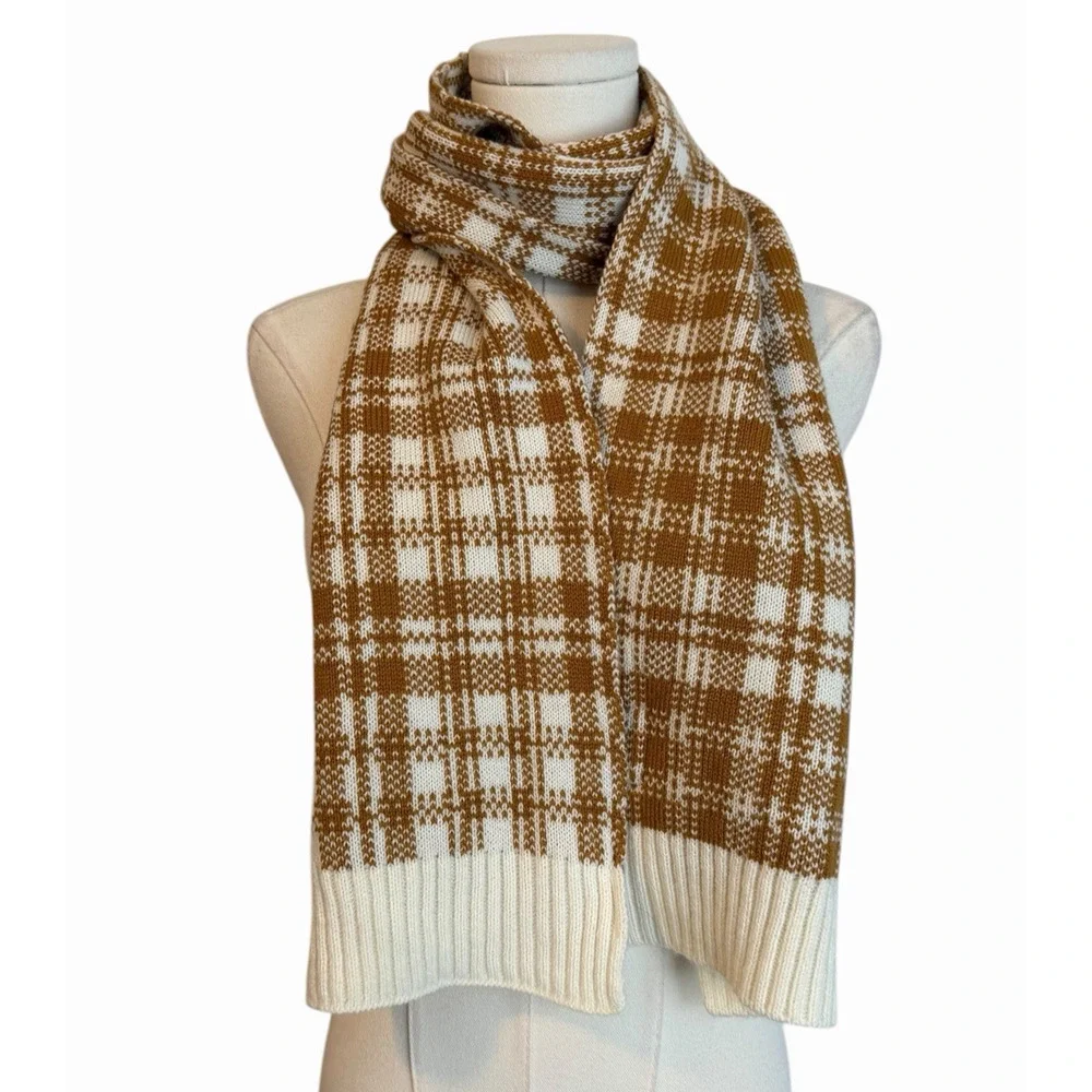 Timberland Buffalo Plaid Scarf‎ Knit Rectangle Preppy Academia Outdoors Camp